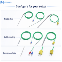 Thermocouple de type K WRNK-191, sonde Inconel 600 avec câble PTFE vert, capteur haute température OEM IP65
