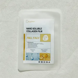 K Nano Collageenfilm Papier Oplosbaar Gezichtsmasker Instant Oplossen Nano Collageen Filler Gladmakend Smeltend Gezichtsvel Masker