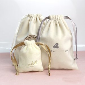 Soft Velvet <b>Cloth</b> Drawstring Bag <b>Dust</b> Proof Pouch for Underwear Jewelry Accessories Gift Packaging Bulk - Product Image 1