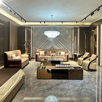 KMJ Modernes Luxus Echtleder Konvertierbares Gepolstertes Kühlsofa-Set für Villa Wohnzimmermöbel