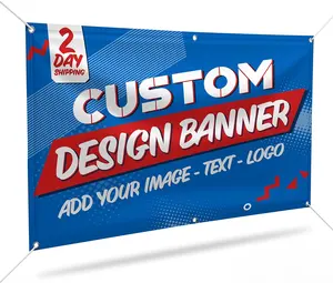 Cartel publicitario personalizado colgante perforado 13Oz Pvc vinilo Banner con tamaño personalizado e impresión de logotipo