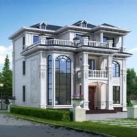 Maison préfabriquée moderne à faible coût et installation rapide, villa à deux étages avec 3 chambres, structure en acier, maison modulaire pour usage résidentiel