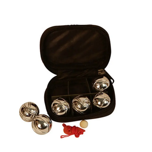 Baqu BO-06 Mini <span class=keywords><strong>Boules</strong></span> 6 <span class=keywords><strong>Boules</strong></span> en Bois Jeu <span class=keywords><strong>de</strong></span> Pétanque avec Étui Certifié EN71 D7.3cm - Product Image 1