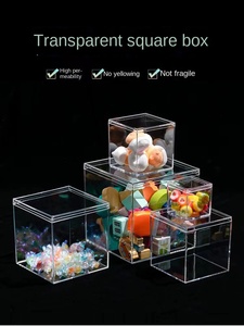 Jihong all'ingrosso 10x10x10 piccola scatola quadrata in acrilico trasparente per gioielli alimentari regalo di nozze scatole di caramelle imballaggio - Product Image 4