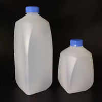 Barril de Plástico HDPE de Grado Alimenticio de 1L 500ML al por Mayor con Asa, Transparente y Serigrafiado para Envasado de Leche, Jugo, Vino y Productos Químicos