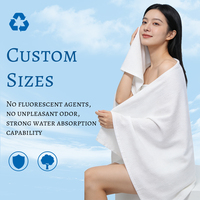 Serviettes de bain jetables en tissu non tissé épais sans rinçage pour adultes, personnalisables avec logo, pour le bain et le camping – Vente en gros