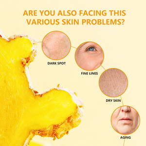 Crème hydratante pour le visage à l'huile de curcuma biologique avec beurre de gingembre et huile de jojoba, crème éclaircissante pour la peau contre les taches brunes et <span class=keywords><strong>anti</strong></span>-âge - Product Image 2