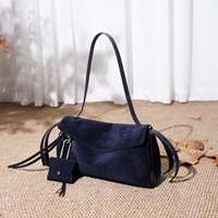 Sac bandoulière messager en cuir véritable mat grande capacité avec fermeture éclair carrée, nouvelle tendance 2027, personnalisable ODM/OEM