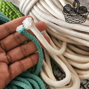 Cordón <span class=keywords><strong>de</strong></span> Macramé <span class=keywords><strong>de</strong></span> Algodón Trenzado en Zig Zag <span class=keywords><strong>de</strong></span> 5.5-6mm, Hilo Boho para Cestas, <span class=keywords><strong>Cuerda</strong></span> Decorativa para Coser y Decorar el Hogar - Product Image 2