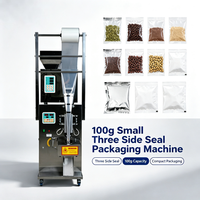 Machine d'emballage automatique à trois soudures latérales de 100g - Remplisseuse volumétrique, formuleuse, remplisseuse et scelleuse de sachets pour arachides, graines de soja, épices et granulés