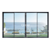 Portes coulissantes en verre pour patio en aluminium canadien, résistantes aux ouragans, coupe-vent et étanches