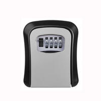 Boîte de rangement portable en alliage de zinc anti-vol avec serrure à code pour clés, pour usage intérieur et extérieur