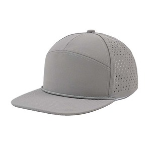 Casquette de camionneur BSCI personnalisée avec logo, imperméable, respirante, à 5 panneaux perforés, avec patch en caoutchouc, pour hommes, surfistes, sports de plein air - Product Image 5