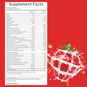 OEM Strawberry <strong>Mass</strong> <strong>Gainer</strong> with Creatine &amp; EAAs, Muscle Growth &amp; Recovery Protein Powder - Product Image 6