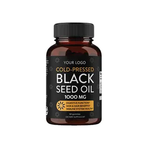 Booster d'huile de graine noire OEM ODM Gummies Vegan booster Cheveux Peau Articulation Gummies d'huile de graine noire au miel