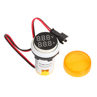 Penjualan langsung dari pabrik LED 22mm kuning Circular Mini AC voltase dan ARUS Dual Display Meter tampilan Digital LED