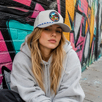 Gorra de Golf de 5 Paneles con Emblema de Goma, Logotipo Personalizado OEM, MOQ Bajo, Algodón Lavado, Cierre de Velcro, Ligera, Deportiva, para Hombre y Mujer