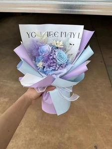 Fornitura di Fabbrica Bouquet di <span class=keywords><strong>Rose</strong></span> Eterne Fiori Secchi Personalizzabile - Product Image 2