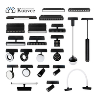 Kuavee Éclairage intérieur moderne, montage en surface, rail magnétique LED 48v, projecteur, éclairage d'appoint, grille pliable, rail magnétique