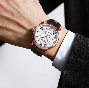   <span class=keywords><strong>Reloj</strong></span> <span class=keywords><strong>de</strong></span> Cuarzo P9868 con Correa <span class=keywords><strong>de</strong></span> Cuero <span class=keywords><strong>de</strong></span> Tres Agujas Falsas para Hombre, <span class=keywords><strong>Reloj</strong></span> <span class=keywords><strong>de</strong></span> Pulsera Masculino <span class=keywords><strong>de</strong></span> Cuarzo para Caballero, Regalo Impermeable - Product Image 5