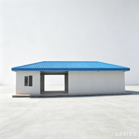 Maisons préfabriquées modernes de petite et moyenne taille, structure en acier moderne, camp de travail avec toilettes pour bureau