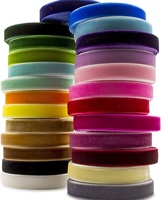 Ruban en velours tissé 100 % nylon vert émeraude de haute qualité, 3/8 pouce, simple face, haute ténacité, écologique, marque OKAY, idéal pour les cadeaux
