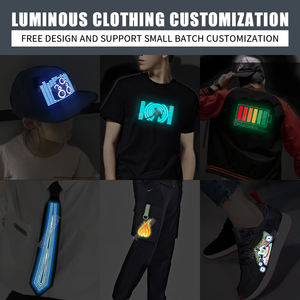 Finegreen Lighting Ropa luminosa personalizada Gorra y corbatas de camisa OEM Personalización de lotes pequeños Soporte de diseño gratuito-Productos EL - Product Image 2