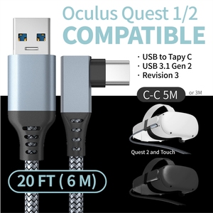 Cable Link para <span class=keywords><strong>Oculus</strong></span> <span class=keywords><strong>Quest</strong></span> <span class=keywords><strong>2</strong></span>: un Producto Superventas para Computadoras, Consolas de Juegos de Realidad Virtual, Gafas, Cables de Datos Curvos de Transmisión Rápida - Product Image 2