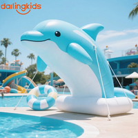 Bouée géante gonflable en forme de dauphin pour parc aquatique, décoration flottante sur le thème de l'océan de grande taille pour piscines, complexes hôteliers et événements
