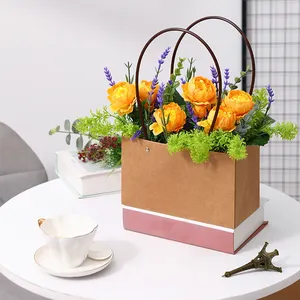 Moon Ship Handle Flower Box Creative Bouquets Bag Wedding Gift Boxes  Portable