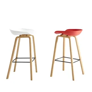 Noel Modern Plastic Acrylic Gold Luxury Outdoor Restaurant Dining Kitchen Counter Height Bar Stool Chair