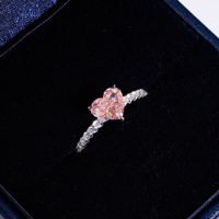 Bague en diamant de laboratoire DK Heart, provenant directement de l'usine, or 18 carats, certifiée IGI, pour mariages et cadeaux