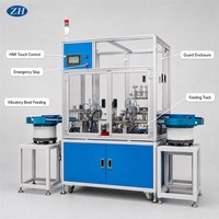 Mesin Pemasang Sudut Otomatis ZH untuk Lini Perakitan Pisau Utilitas, Dikendalikan PLC, 1800-2000PCS/jam, AC220V/50HZ