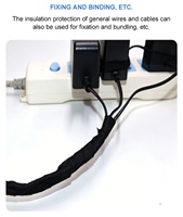Ruban isolant en tissu de coton noir résistant au vieillissement pour l'enroulement de fils basse tension, l'isolation des moteurs, la réparation de circuits domestiques