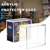 Boîte de protection transparente en acrylique pour collection TCG avec aimant puissant et couvercle magnétique – Boîte d'entraînement d'élite en acrylique