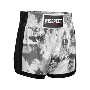Shorts de MMA durables à motif camouflage soyeux, idéaux pour l'entraînement optimal de Muay Thai et de Kickboxing, personnalisables pour adultes, pour la boxe et la gym, OEM - Product Image 3