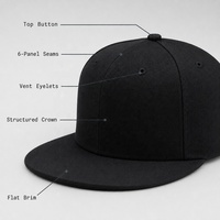 Casquette Snapback Unisexe Personnalisée à 5 Panneaux avec Broderie 3D et Œillets, Visière Plate, Style Luxe, Sports de Plein Air, Logo sur le Panneau Avant, Tissu Standard