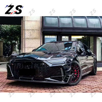 Pare-chocs de voiture en gros d'usine ZS avec lèvre avant en Fiber de carbone pour Audi A7 C8 2019-2024 Kits de carrosserie de lifting automatique RS7 ABT modifiés