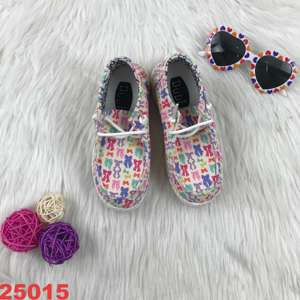 Chaussures en toile pour enfants avec nœud Crâne imprimé vache noir et blanc et motifs vache violet-blanc Chaussures décontractées pour enfants - Product Image 3