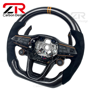 Accessoires intérieurs de voiture, volant sport en suède et fibre de carbone personnalisé pour SEAT Cupra Leon Ibiza <span class=keywords><strong>Arona</strong></span> - Product Image 2