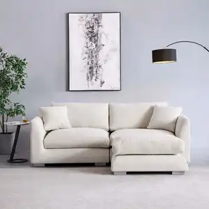 Секционный диван в скандинавском стиле Futon бежевый Muebles De Sala современный угловой диван из микрофибры L