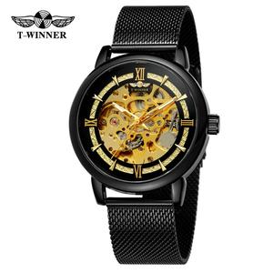 <span class=keywords><strong>Montre</strong></span> automatique de luxe Forsining, cadeau idéal, bracelet en acier inoxydable, <span class=keywords><strong>montre</strong></span>-bracelet mécanique squelette pour homme - Product Image 3