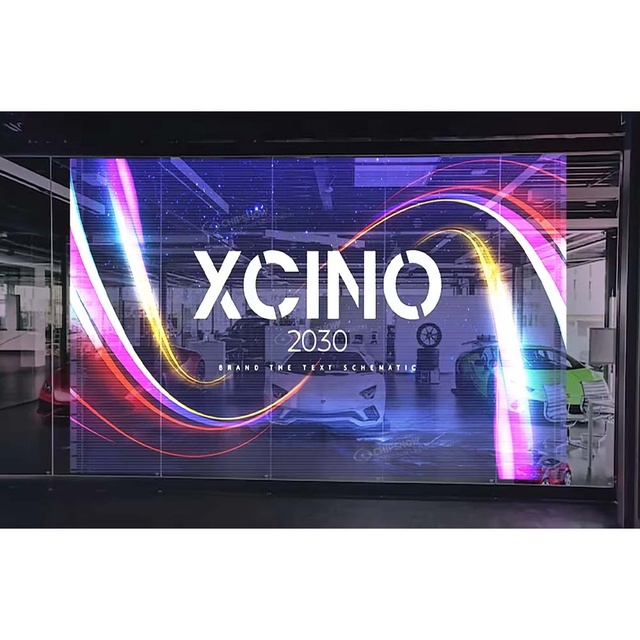 High Brightness Full Color Glass Window Led Video Wall Moving Advertising Led Screen Indoor Display LED Transparent Video Wall