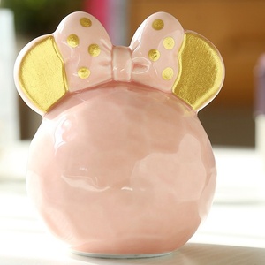 Novedoso Tarro de Joyas de Cerámica Brillante Ecológico Estilo Boho con Diseño de Minnie, Hecho a Mano, Moderno, de Porcelana, Caja de Dulces de Minnie, Artesanía y Regalo - Product Image 1