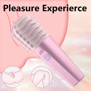 大人用マスターベーター ハンドヘルドAVワンドマッサージ機 女性用バイブレーター 防水シリコン<span class=keywords><strong>ABS</strong></span> 7段階5レベル振動 USB充電式 - Product Image 3