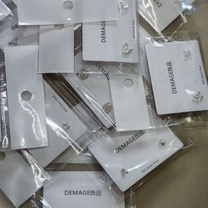 2026 HOTSALE fashion 925 silver plated stu earrings 50 pairs of jewelry earring as low as $0.15 on average individual package - Product Image 5