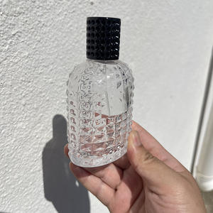 Botella de Perfume de vidrio transparente Pulverizador de bomba de forma especial portátil 30ml/50ml/100ml Botella vacía cosmética al por mayor - Product Image 3