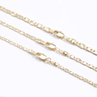 Collier clavicule délicat en laiton plaqué or 14 carats pour femmes, motif Cadena Oro Laminado, chaîne en forme de nez de cochon, vente en gros de bijoux CM