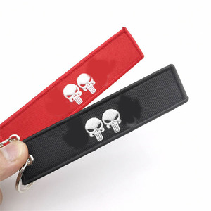 Llavero de bordado tejido con logotipo de coche de marca Jet Tag tejido de tela de precio barato de fábrica de China - Product Image 6