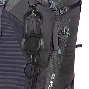 พวงกุญแจเชือกลวดเหล็กยืดหดได้มีความยืดหยุ่นสูงเชือกดึงยืดหยุ่นง่ายหัวเข็มขัดต่อการสูญเสียอุปกรณ์เสริมที่ยึดป้าย - Product Image 5